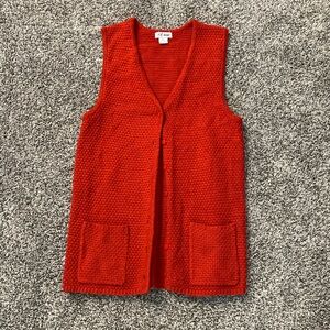 FE Design vintage red long cardigan